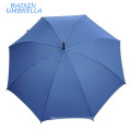Quality Chinese Products Small Quantity Cheap Blue Long Shaft Carved Wooden Handle golf unbrella Custom Logo for Hotel
